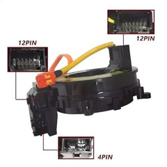 Steering Wheel Electrical Connector and Spiral Cable for Toyota Sequoia Tundra 2002-2004, Replaces 84306-60090, 8430660090, 84306-0C021 8430660071
