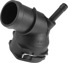 Motoforti Upper Radiator Coolant Hose Connector, for Volkswagen Eos 2009-2016, Plastic, 3C0122291D, Black