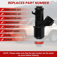 4Pcs Fuel Injectors 16450-RNA-A01 16450-PWC-J01 Fit for Honda