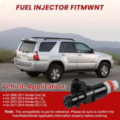 4Pcs Fuel Injectors 16450-RNA-A01 16450-PWC-J01 Fit for Honda