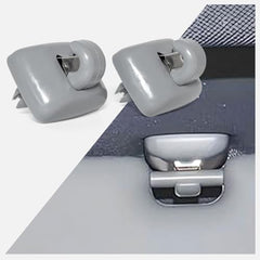 2XQ5 Sun Visor Clip Replacement Compatible with Audi, Sunvisor Inner Clips for A1 A3 A4 A5 A6 Q3 Q5 S3 S4 S5 TT, ABS Construction Interior Sunscreen Holder Hook, OEM #8U0857562A (Gray)
