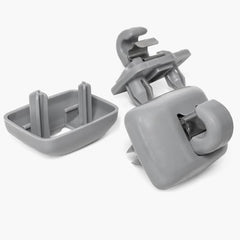 2XQ5 Sun Visor Clip Replacement Compatible with Audi, Sunvisor Inner Clips for A1 A3 A4 A5 A6 Q3 Q5 S3 S4 S5 TT, ABS Construction Interior Sunscreen Holder Hook, OEM #8U0857562A (Gray)