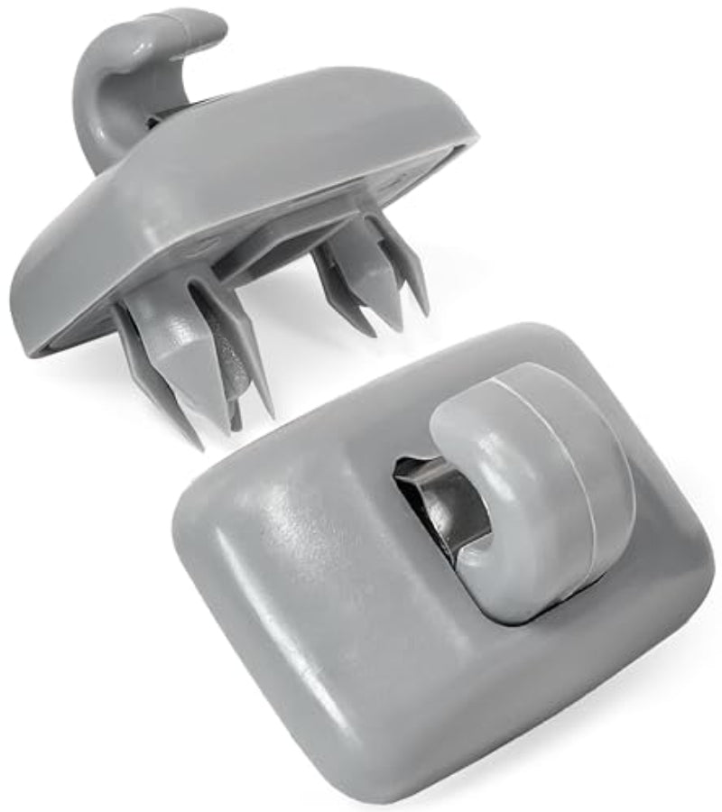 2XQ5 Sun Visor Clip Replacement Compatible with Audi, Sunvisor Inner Clips for A1 A3 A4 A5 A6 Q3 Q5 S3 S4 S5 TT, ABS Construction Interior Sunscreen Holder Hook, OEM #8U0857562A (Gray)