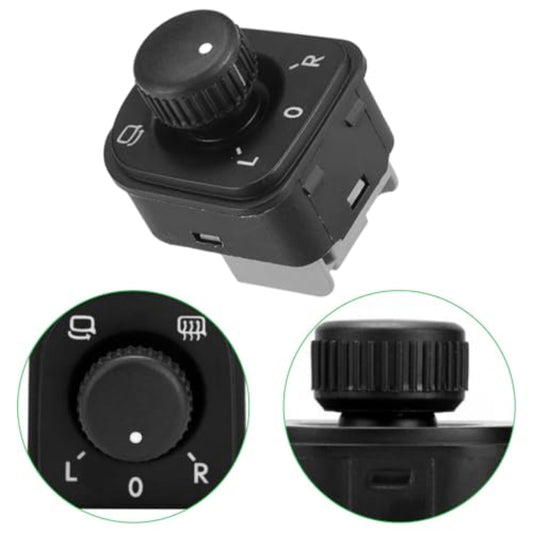 Power Mirror Switch ABS Plastic Side Mirror Control Switch Knob Black for 1K0959565H 1K0959565F 1K0959565K