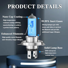 H4 Upgrade Xenon white Super 100w Headlight Ultra Bright Light 472 Hid Car Bulbs