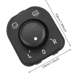 Power Mirror Switch ABS Plastic Side Mirror Control Switch Knob Black for 1K0959565H 1K0959565F 1K0959565K